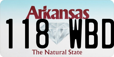 AR license plate 118WBD