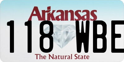 AR license plate 118WBE