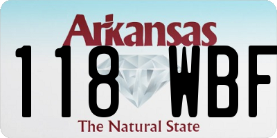 AR license plate 118WBF