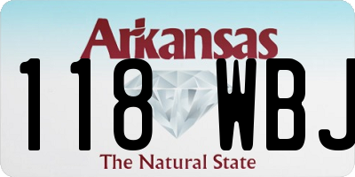 AR license plate 118WBJ