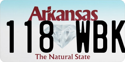 AR license plate 118WBK