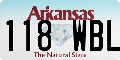 AR license plate 118WBL