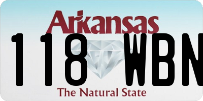 AR license plate 118WBN