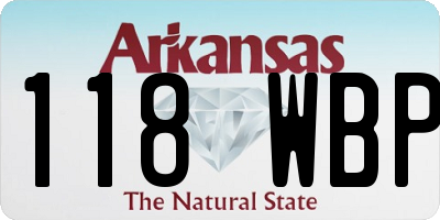 AR license plate 118WBP
