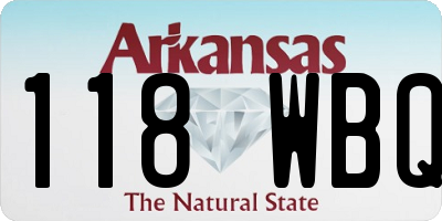AR license plate 118WBQ
