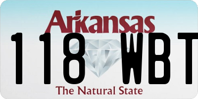 AR license plate 118WBT