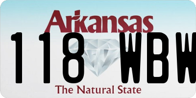 AR license plate 118WBW
