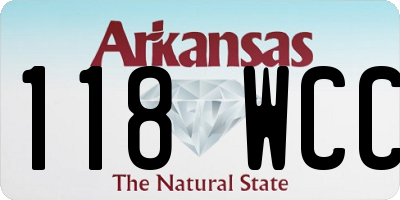AR license plate 118WCC