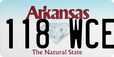 AR license plate 118WCE