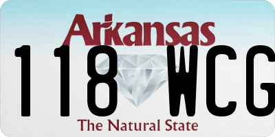 AR license plate 118WCG
