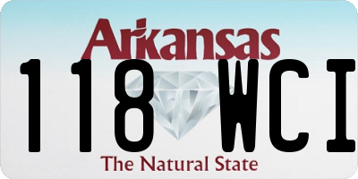 AR license plate 118WCI