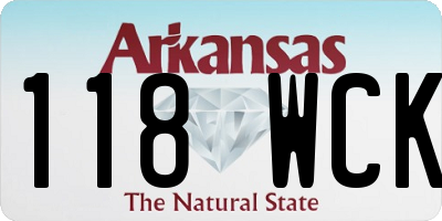 AR license plate 118WCK