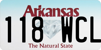 AR license plate 118WCL