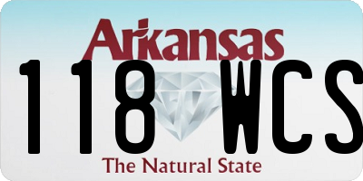 AR license plate 118WCS