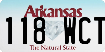 AR license plate 118WCT