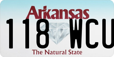 AR license plate 118WCU