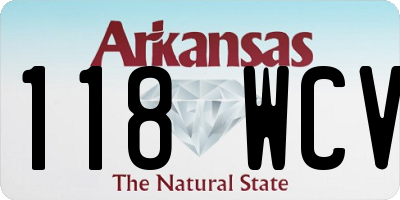 AR license plate 118WCV