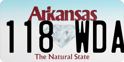 AR license plate 118WDA