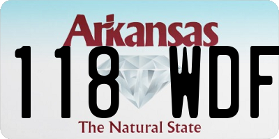 AR license plate 118WDF