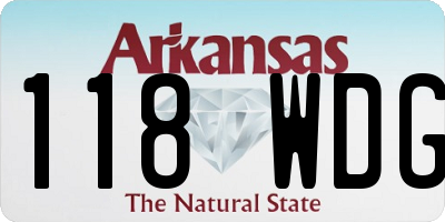 AR license plate 118WDG