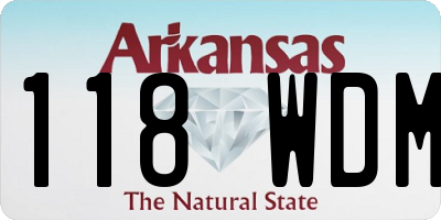 AR license plate 118WDM
