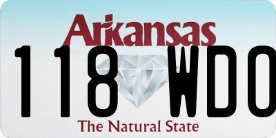 AR license plate 118WDO