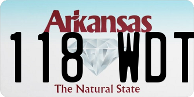 AR license plate 118WDT
