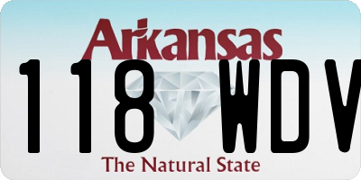 AR license plate 118WDV