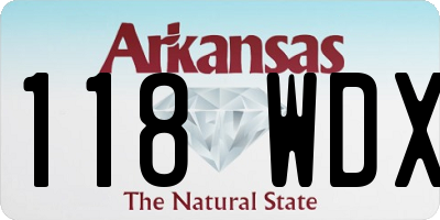 AR license plate 118WDX