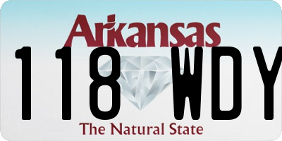 AR license plate 118WDY