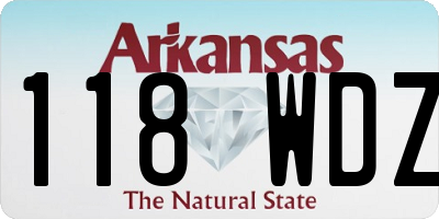 AR license plate 118WDZ