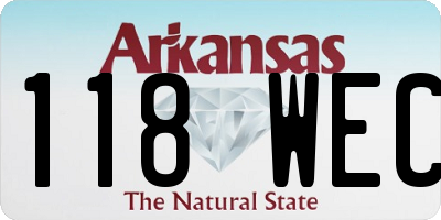 AR license plate 118WEC
