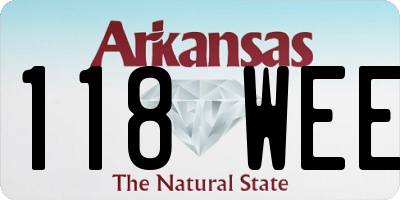 AR license plate 118WEE