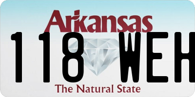 AR license plate 118WEH