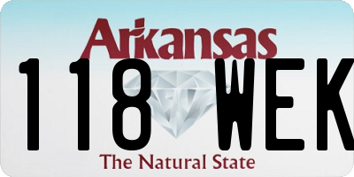 AR license plate 118WEK