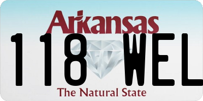 AR license plate 118WEL