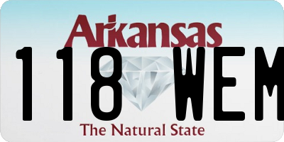 AR license plate 118WEM