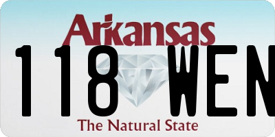 AR license plate 118WEN