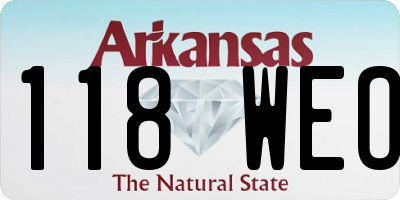 AR license plate 118WEO
