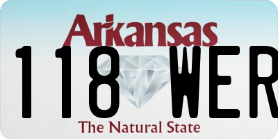AR license plate 118WER