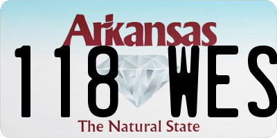 AR license plate 118WES