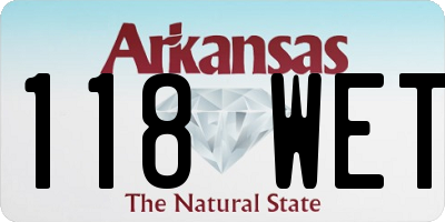 AR license plate 118WET