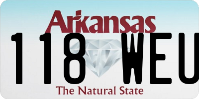 AR license plate 118WEU