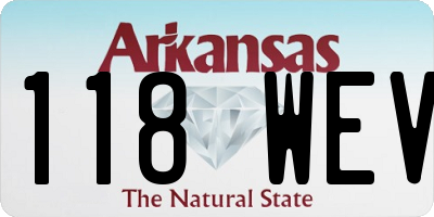 AR license plate 118WEV