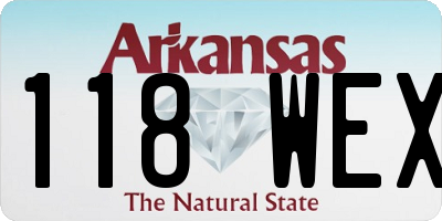 AR license plate 118WEX