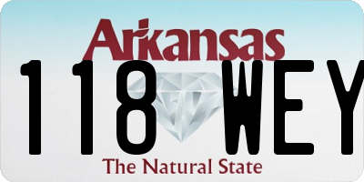 AR license plate 118WEY