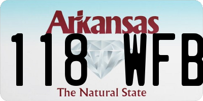 AR license plate 118WFB