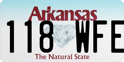 AR license plate 118WFE