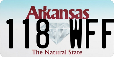 AR license plate 118WFF