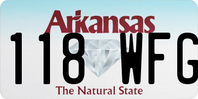 AR license plate 118WFG
